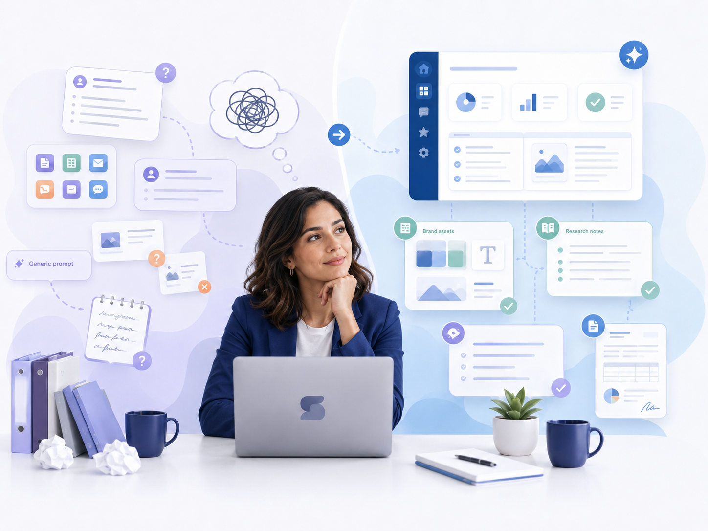 Business team receiving practical training on using a customized AI assistant